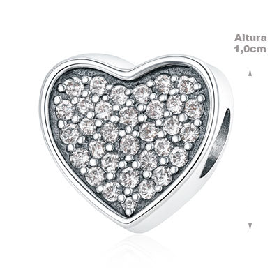 Berloque de Prata Coração - 66317