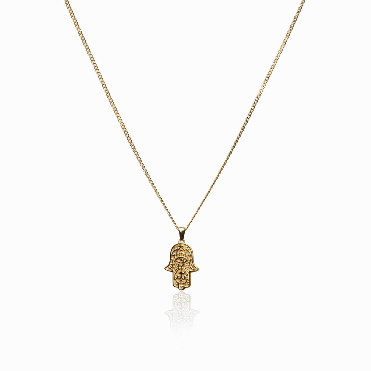 Colar de Mão Hamsa Banhado a Ouro 18k