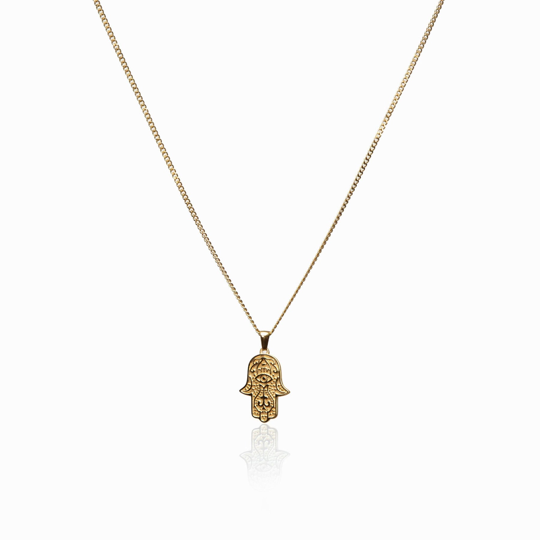Colar de Mão Hamsa Banhado a Ouro 18k
