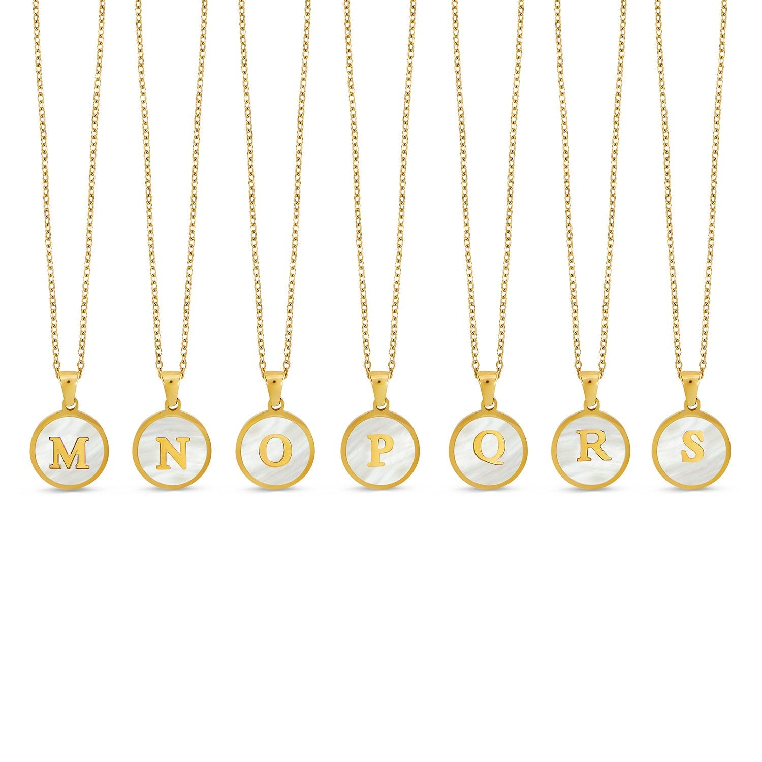 Colar de Inicial de Mármore Banhado Ouro 18K