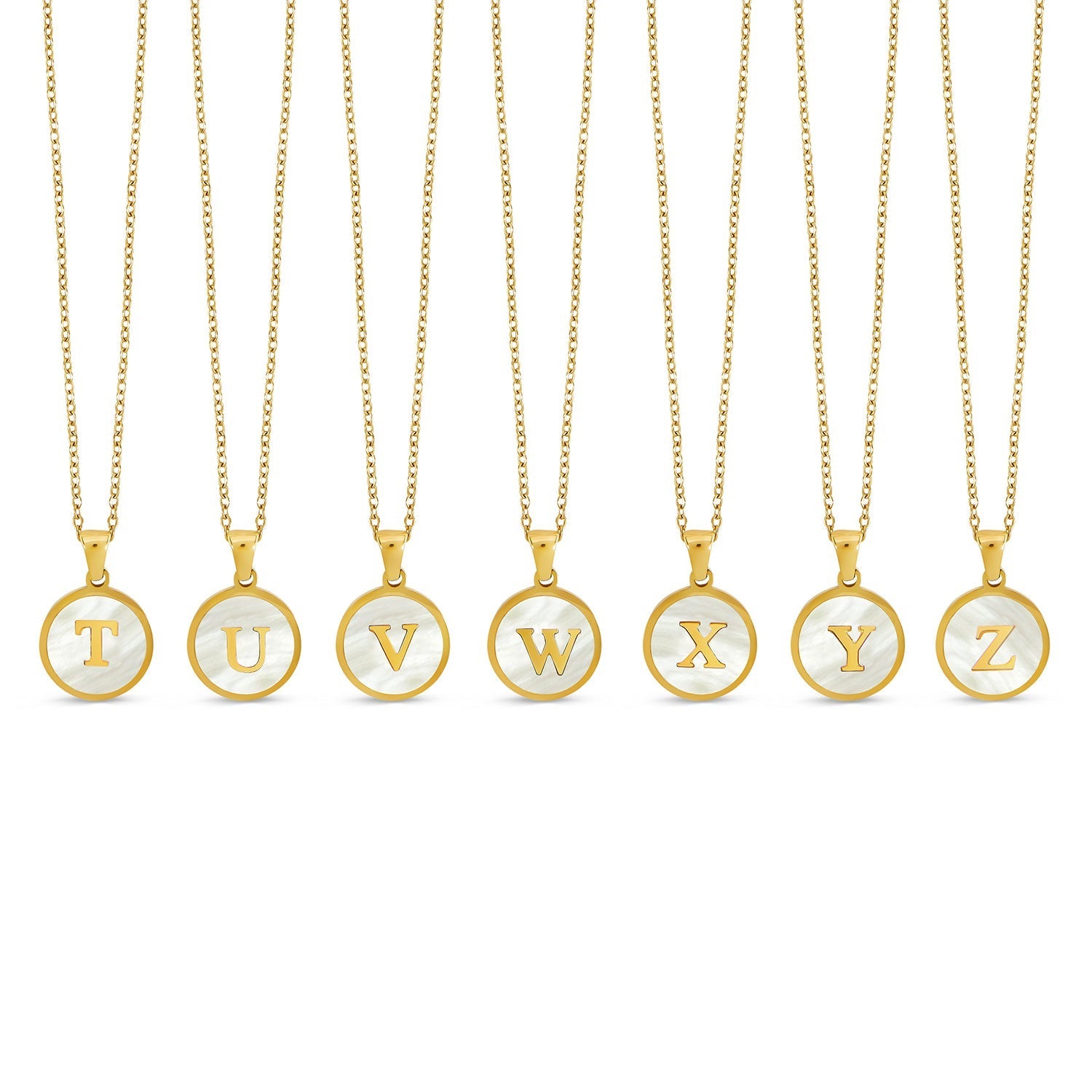 Colar de Inicial de Mármore Banhado Ouro 18K