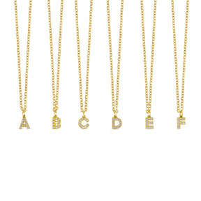 Colar de Inicial de Banhado a Ouro 18K