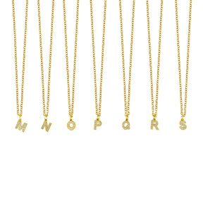 Colar de Inicial de Banhado a Ouro 18K