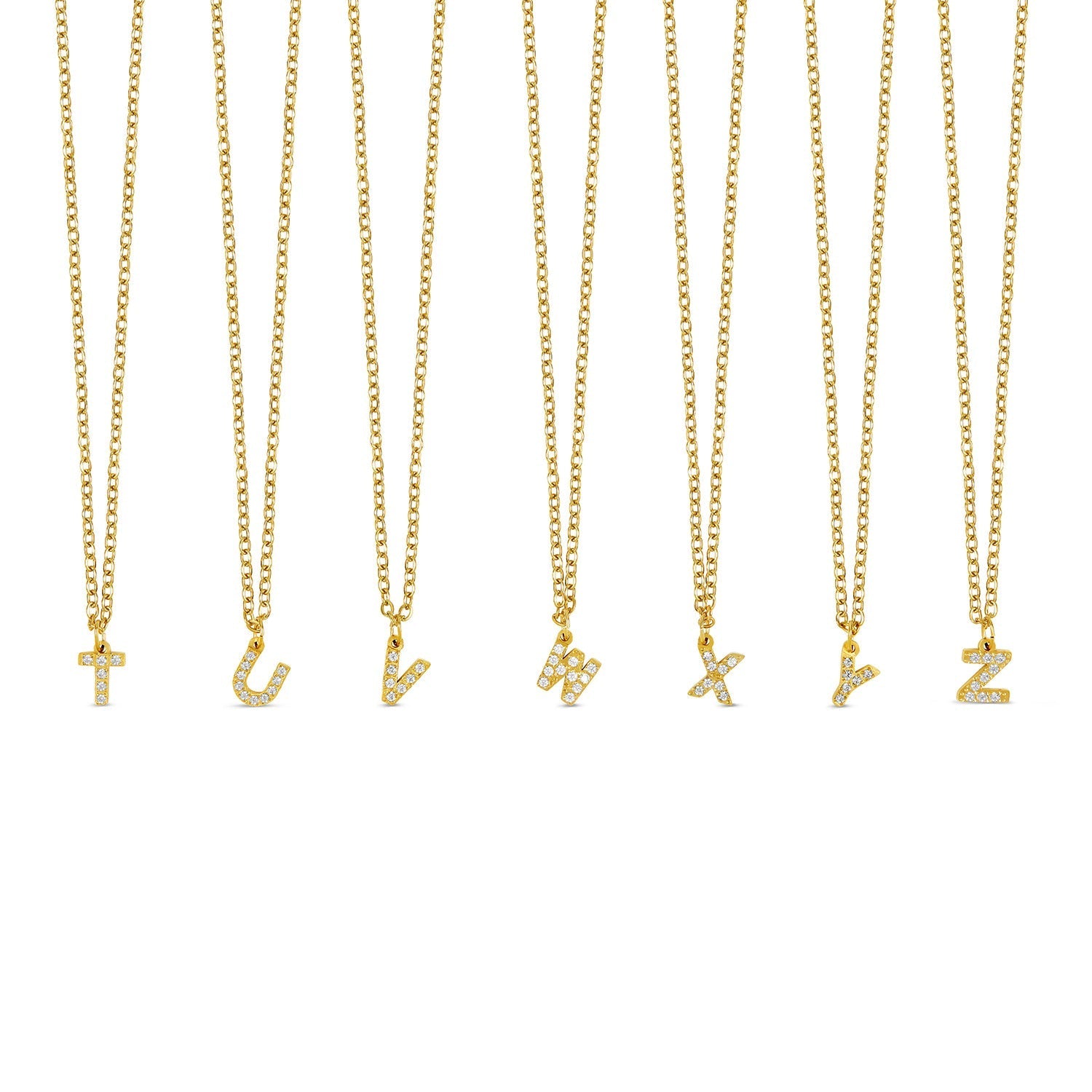 Colar de Inicial de Banhado a Ouro 18K