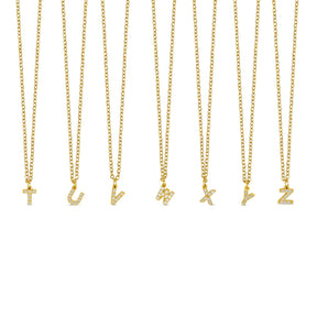 Colar de Inicial de Banhado a Ouro 18K