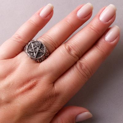 Anel de Prata Pentagrama - 48247