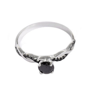 Anel de Prata com Zircônias - 57369