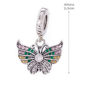 Berloque de Prata com Borboleta - 66291