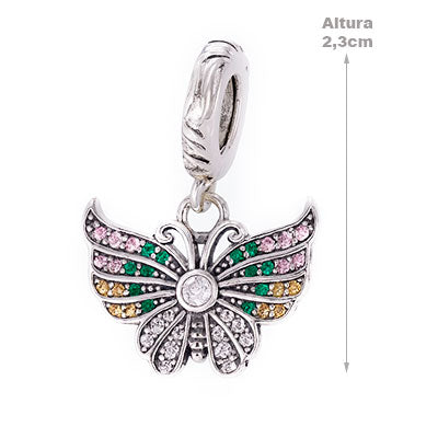 Berloque de Prata com Borboleta - 66291