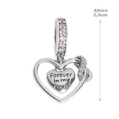 Berloque de Prata Coração - 66292