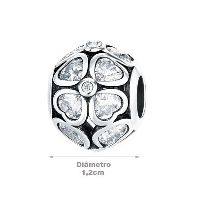 Berloque de Prata Trevo - 66310