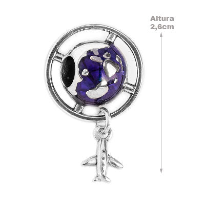 Berloque de Prata Mundo - 67592