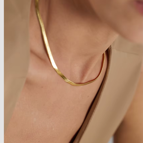 Colar Malha Cirelle Banhado ouro 18K