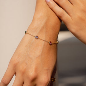 Pulseira com Zircônias Coloridas