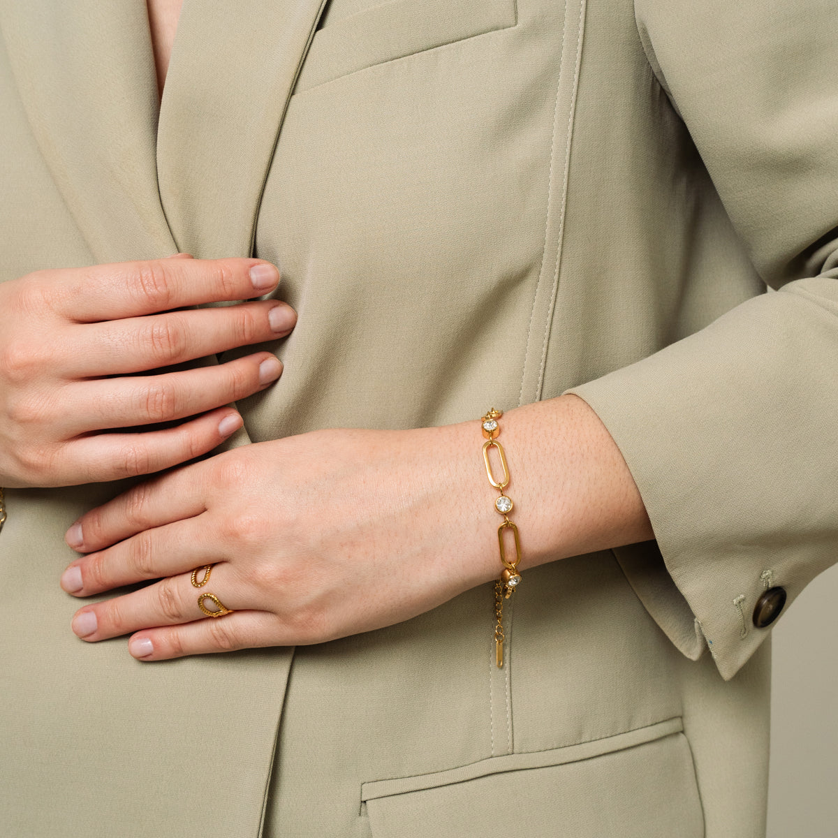 Pulseira Oval Pedras de Zircônia