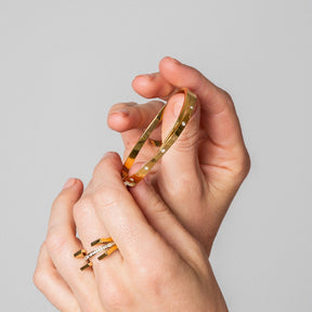 Pulseira  Roman Entrelaçado Banhado a Ouro 18k