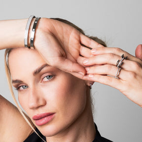 Pulseira Cravejada com Zircônia Prata