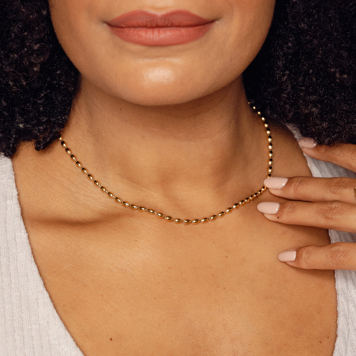 Colar Joulé com Esferas Banhado a Ouro 18K