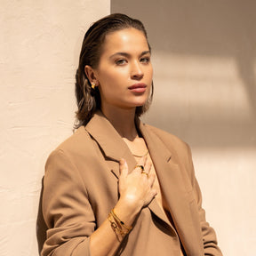 Pulseira Geométrica Banhado a Ouro 18k