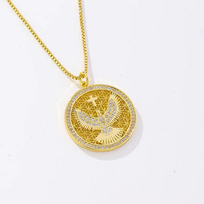 Colar Pingente Espirito Santo com Zircônia