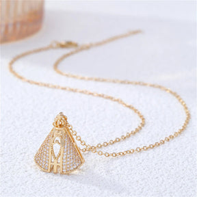 Colar Pingente Cravejado Santinha