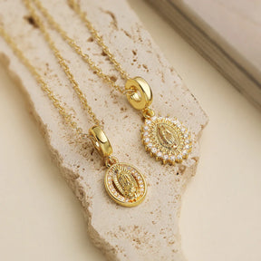 Colar com Pingente Virgem Maria