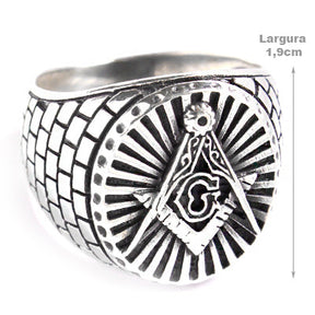 Anel de Prata Maçom - 48429