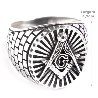 Anel de Prata Maçom - 48429