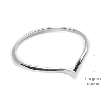 Anel de Prata Liso - 50411