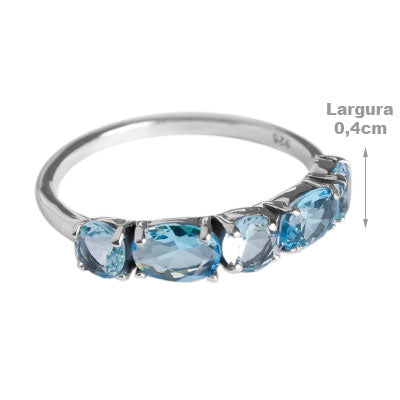 Anel de Prata com Zircônia - 54887