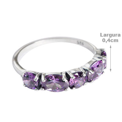 Anel de Prata com Zircônia - 54888