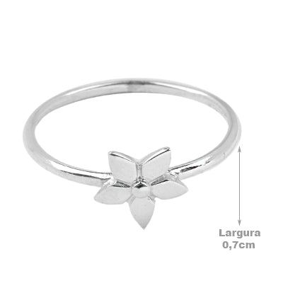 Anel de Prata Flor - 48786